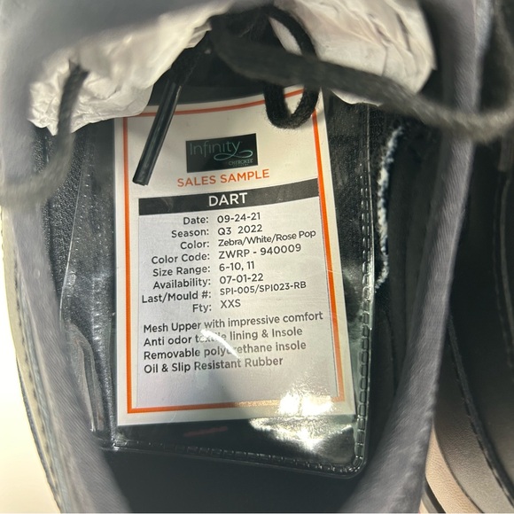 New Cherokee INFINITY Dart Nursing Work Slip Resistant Shoe Zebra Rose Women’s 7 - Picture 11 of 16